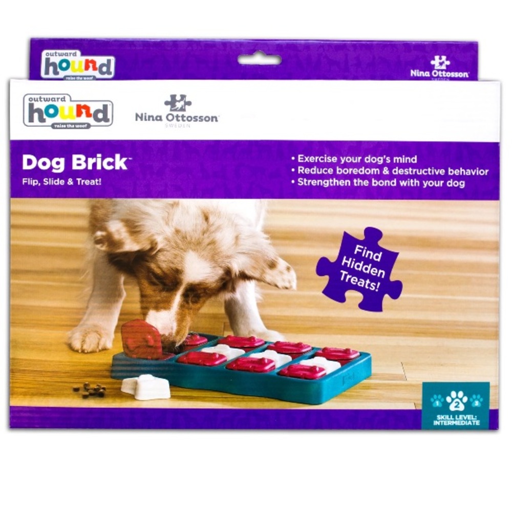 Outward Hound Dog Brick Dog Treat Puzzle